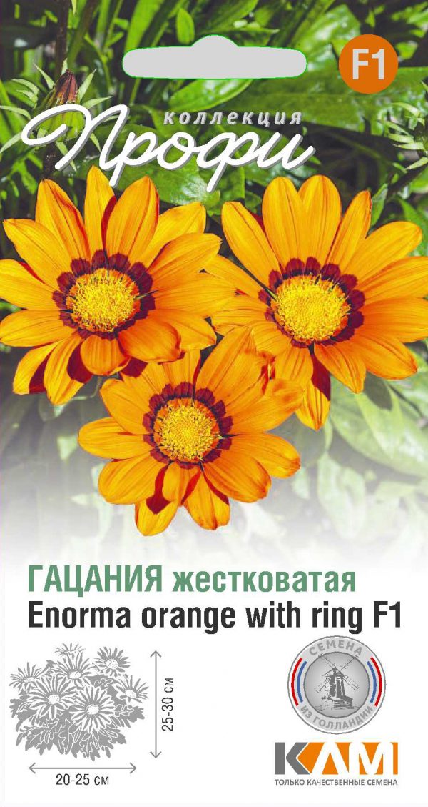 Газания жестковатая Enorma orange with ring F1 10 шт (20 упаковок)