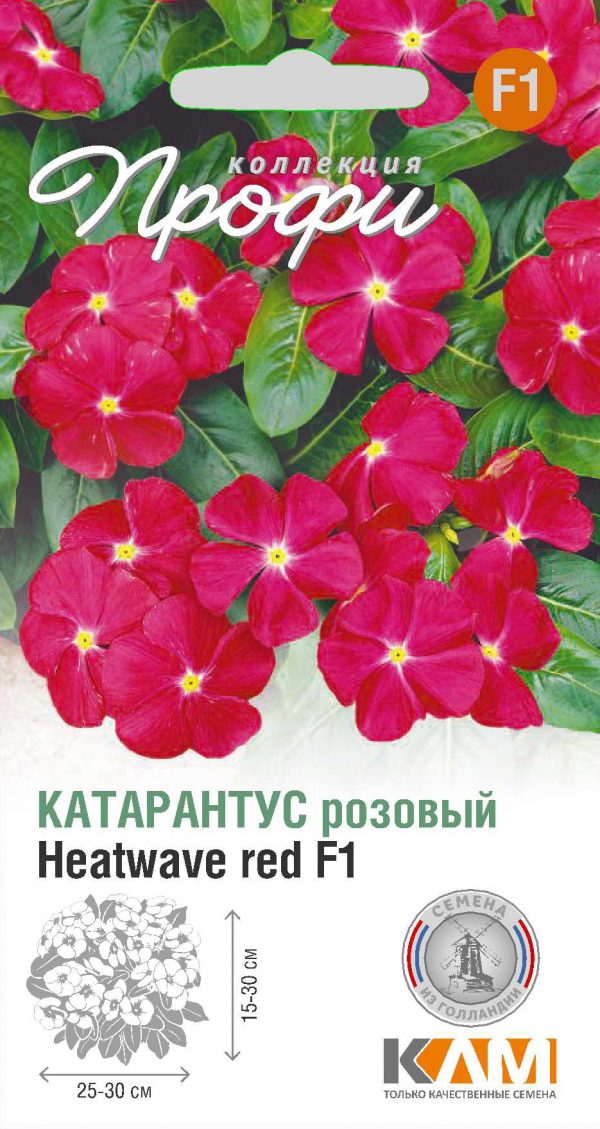 Катарантус розовый Heatwave red F1 10 шт (20 упаковок)