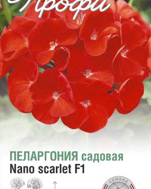 Пеларгония садовая Nano scarlet F1 5 шт ( 20 упаковок)